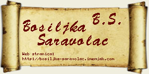 Bosiljka Saravolac vizit kartica